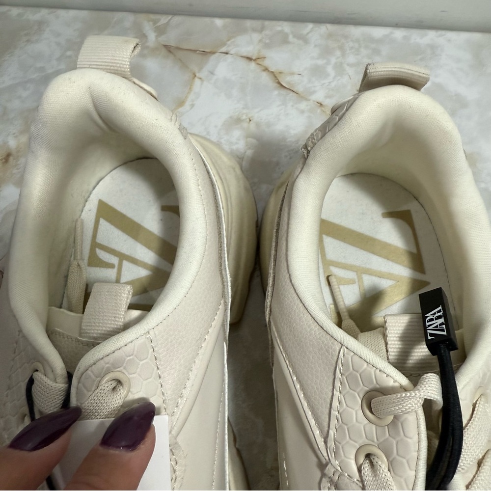 NWT Zara Women Single Running Shoes Size 8 Zara 39 Minimalist Chunky Dad Casual - Picture 6 of 13